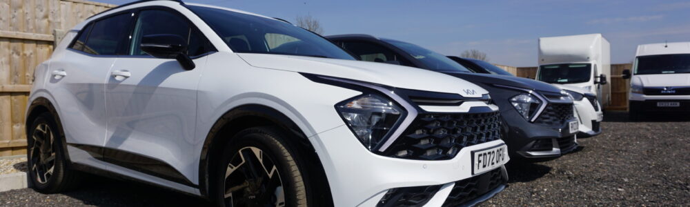 Kia Sportage white in our yard